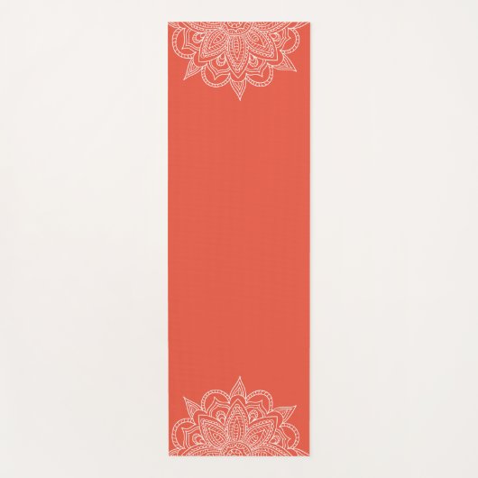 Oranje Mandala Yoga Mat (Voorkant)