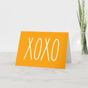 Oranje Manuscript XoXo Vriendschap Galentines Vale Feestdagen Kaart