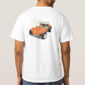 Oranje Manx Alleen op witte rug en voorzijde T-shirt (Achterkant)