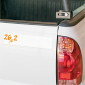 Oranje marathon 26.2 bumpersticker (Op Truck)