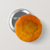 Oranje Marigold Macro Button (Voorkant /achterkant)