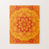 Oranje Marigold Mandala Puzzle Legpuzzel (Verticaal)