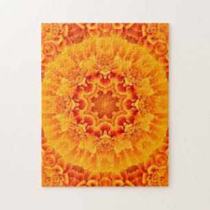 Oranje Marigold Mandala Puzzle Legpuzzel