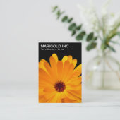 Oranje Marigold - zwart Visitekaartje (Staand voorkant)