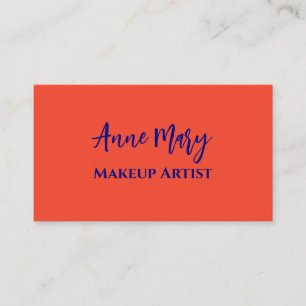 Oranje marine Blue Makeup artiest Beauty Salon Cus Visitekaartje