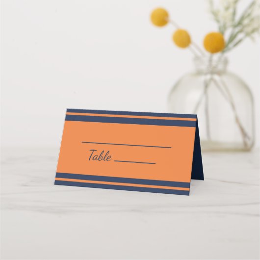 Oranje marineblauw gestreept vaderdag (Voorkant)