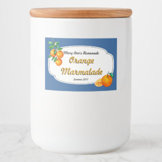 Oranje Marmalade bliketiketten Voedselcontainer Etiket