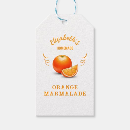 Oranje Marmalade Cadeaulabel (Voorkant)