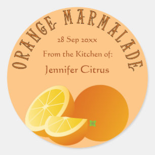 Oranje Marmalade eten Ronde Sticker