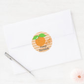 Oranje Marmalade Ronde Sticker (Envelop)