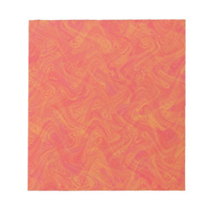 Oranje Marmerpatroon Notitieblok