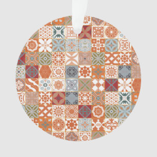 Oranje Marokkaanse tegel Ornament