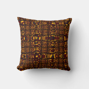 Oranje maroon Black Modern Zig Zag Abstract Pillow Kussen