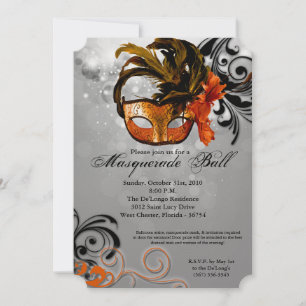 Oranje Maskerade Bal Masker Kostuum Halloween Fees Kaart