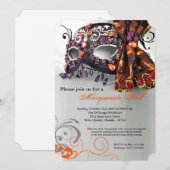 Oranje Masquerade Mask Ball Costume Halloween Kaart (Voorkant / Achterkant)