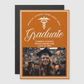 Oranje Medische School Foto Afstuderen Magnet Kaar (Voorkant / Achterkant)