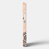 Oranje Mehndi Motif iPad-draagtas Case-Mate iPhone Case (Achterkant / Links)