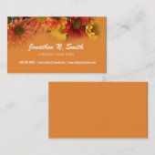 Oranje melkbloem-elegante visitekaartjes. visitekaartje (Voorkant / Achterkant)