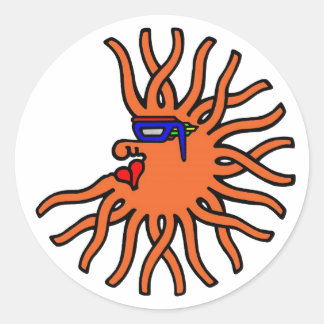 Oranje Migrozalt Ronde Sticker