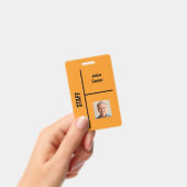 Oranje Minimal Personeels Event ID Badge (Handheld)