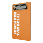 Oranje minimalistisch, modern elegant professionee mini klembord (Angled2)