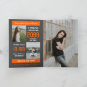 Oranje modern blok 5-Foto Afstuderen (Binnen)