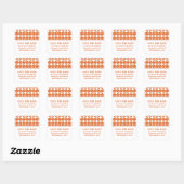 Oranje Modern Deco sparen de Stickers van de Datum (Vel)