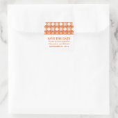Oranje Modern Deco sparen de Stickers van de Datum (Tas)