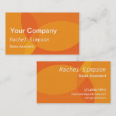 Oranje modern en professioneel visitekaartje (Voorkant / Achterkant)