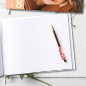 Oranje Modern Foto Afstudeer- Goud Gastenboek