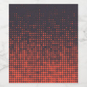 Oranje, modern, stedelijk halftone stippen ontwerp wijn etiket (Enkel label)