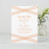 Oranje Moderne Deco sparen de Datum uitnodigen Save The Date (Staand voorkant)