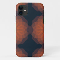Oranje, moderne geometrische bloemabstractie