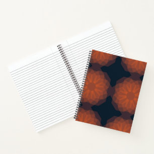 Oranje, moderne geometrische bloemabstractie notitieboek