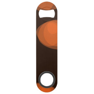 Oranje, moderne, koele, trendy abstracte bloemen speed flessenopener