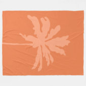 Oranje moderne zomerpalmboom fleece deken (Voorkant (Horizontaal))