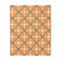 Oranje Molecule Shape Geometrische Retro Patroon