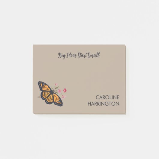 Oranje Monarch Butterfly Inspirerend Natuur Post-it® Notes (Voorkant)