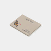 Oranje Monarch Butterfly Inspirerend Natuur Post-it® Notes (Schuin)