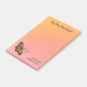 Oranje Monarch Butterfly  Inspirerend Post-it® Notes (Schuin)