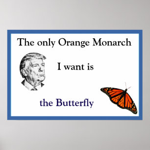Oranje Monarch Poster