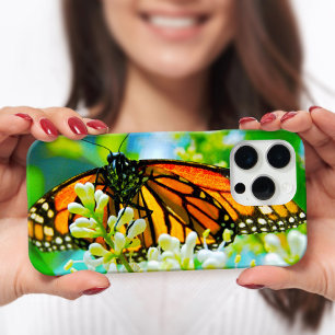 Oranje monarch vlinder foto modern vet stijlvol iPhone 16 pro max hoesje