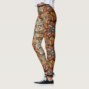 Oranje Monarch Vlindervleugels Illustratie Leggings
