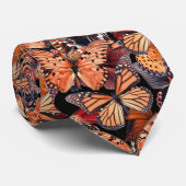 Oranje Monarches Butterflies Stropdas (Opgerold)