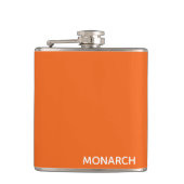 Oranje monboogvlinder heupfles (Voorkant)