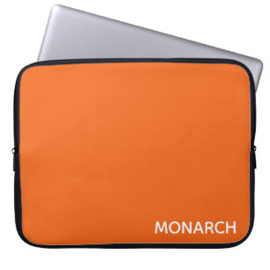 Oranje monboogvlinder laptop sleeve