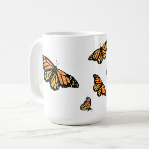 Oranje monboogvlinder natuur in het wild koffiemok