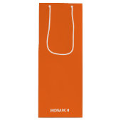 Oranje monboogvlinder wijn cadeautas (Voorkant)