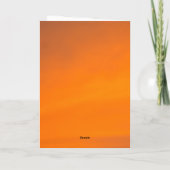 Oranje Monochrome Bloemen Boho Gevouwen Uitnodigin (Achterkant)