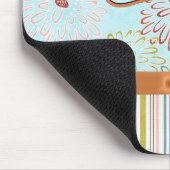 Oranje monogram Muismat Floral (Hoek)